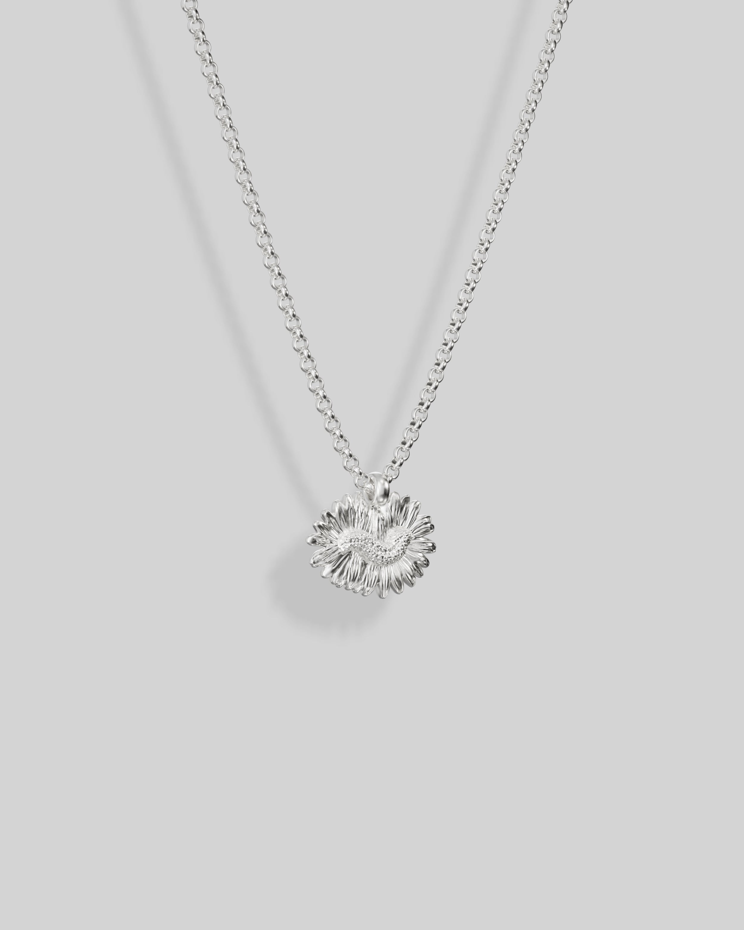 Fasciated Daisy Charm Necklace